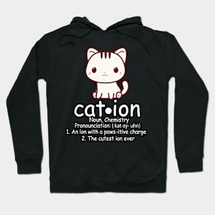 Funny science cation cat graphic nerd sayings Hoodie